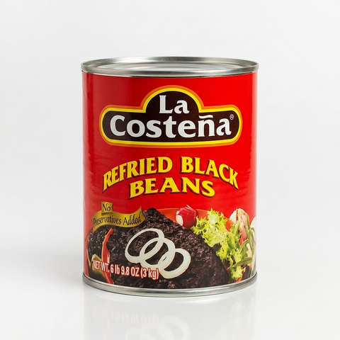 La Costeña Refried Black Beans Can (3kg)
